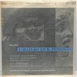Handel – L’Allegro Ed Il Penseroso 2LP Philomusica Of London / David Wilcocks