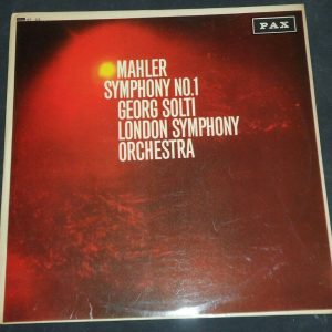 Mahler ‎- Symphony No.1 Solti PAX IST 552 ( Decca SXL 6113 ) lp ED1 EX