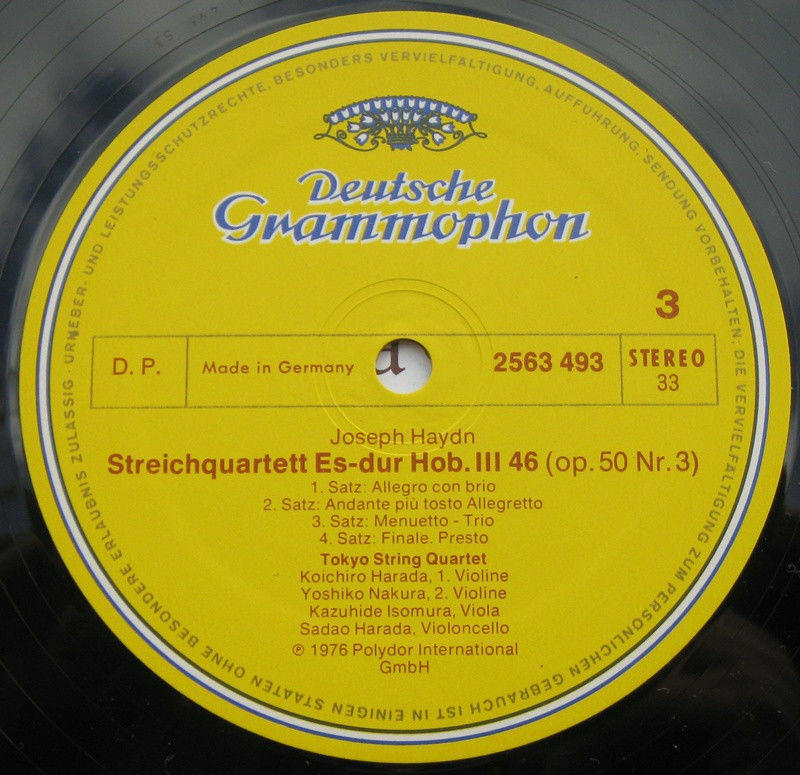 TOKYO STRING QUARTET : Haydn Prussian Quartets DGG 3 LP Box - Recordrome