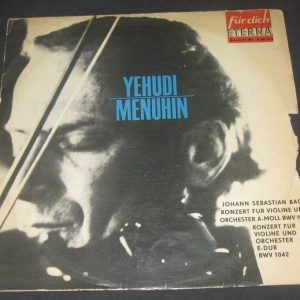 Bach – Violin Concertos Yehudi Menuhin – ETERNA 820513 lp 1965
