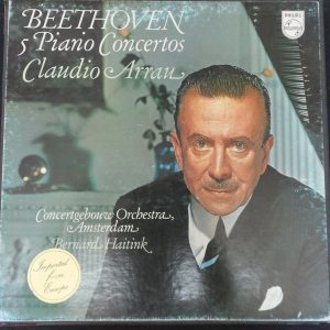 Beethoven – 5 Piano Concertos Arrau Haitink Philips ‎– 835 281/85 5 lp Box ex