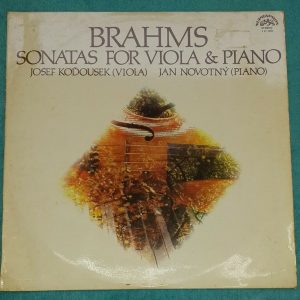 Brahms Viola & Piano Sonatas  Novotny Koďousek   Supraphon 1 11 1178 LP EX
