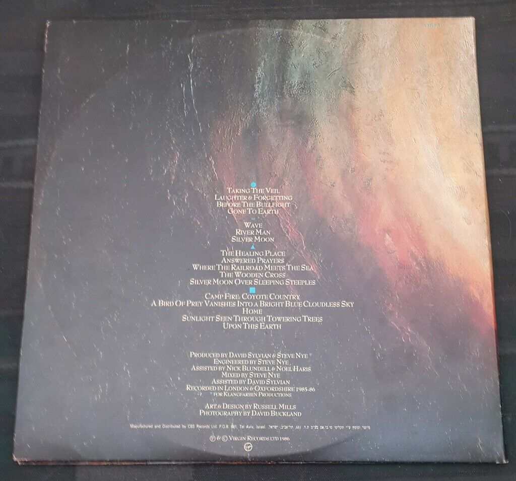 David Sylvian - Gone to Earth VIRGIN Israeli 2 lp Israel EX - Recordrome