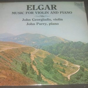 Elgar Music for Violin and Piano John Georgiadis John Parry Pearl SHE 523 LP EX