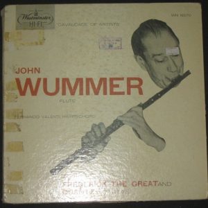Wummer / Valenti – Frederick the Great / Quantz Sonatas Westminster WN 18070 lp
