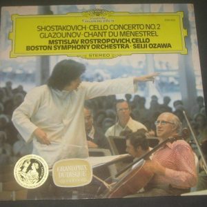 Glazunov / Shostakovich – Rostropovich / Ozawa DGG 2530 653 GERMANY LP