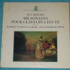 Mozart – 6 Sonatas For Harpsichord & Flute Veyron-Lacroix Rampal Erato LP
