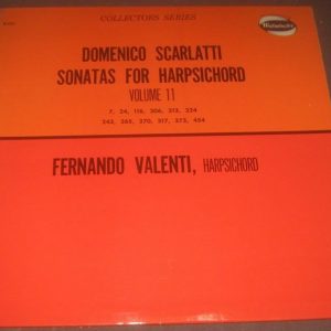 Scarlatti Sonatas for harpsichord / Fernando Valenti Westminster W 9331 LP EX