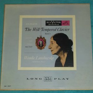 Bach The Well-Tempered Clavier Preludes & Fugues 1-8 Landowska RCA LM 1017 LP
