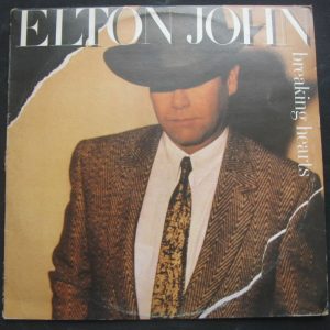 Elton John – Breaking Hearts . Israeli Press lp Diff Label Israel