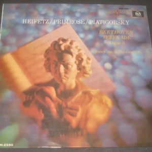 Heifetz Primrose Piatigorsky – Beethoven Serenade Opus 8 RCA 630.640 LP EX