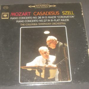 Mozart Piano Concerto No. 26 / 27 Szell / Casadesus Columbia ‎2-Eye MS 6403 LP