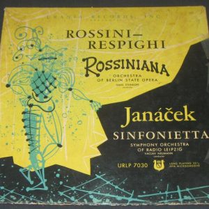 Respighi Rossini – Rossiniana Janáček – Sinfonietta Steinkopf Neumann urania lp