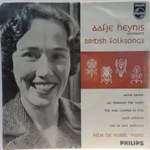 Aafje Heynis – British Folk Songs 7″ EP RARE Philips 402 166 NE Felix De Nobel