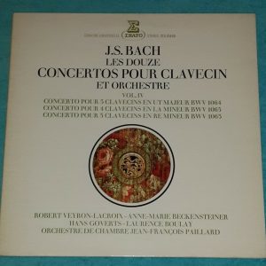 Bach Harpsichord Concertos Paillard Veyron-Lacroix Erato STU 70448 LP EX