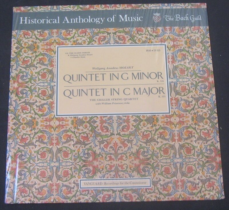 Griller String Quartet / Primrose Mozart Quintets In G & C VANGUARD HM ...