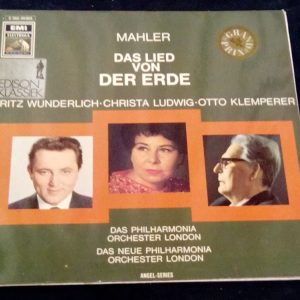 Mahler Das Lied von der Erde Klemperer Ludwig Wunderlich HMV EMI LP EX