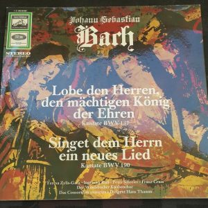 Bach – cantatas BWV 137 / 190 Hans Thamm EMI ?1C 063-28 997 lp EX
