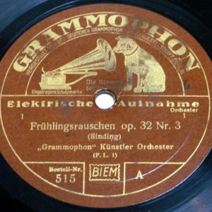SERENATA – TOSELLI  Fruhlingsrauschen op. 32 Nr. 3 GRAMMOPHON 78 RPM