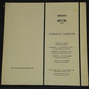 Albinoni ‎- Instrumental Works Chambon , André , Hendel , Ristenpart MHS 664 LP