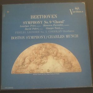 Beethoven Symphony No. 9 / Munch RCA VICTROLA VIC 6003 2 LP BOX 1965 MONO
