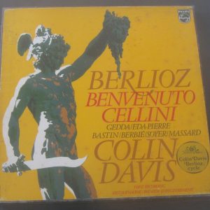 Berlioz : Benvenuto Cellini Gedda Colin Davis Philips 6707 019 4 LP BOX EX