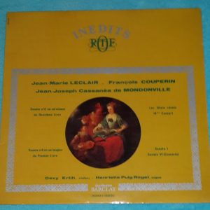 Devy Erlih : Leclair Couperin Mondonville Sonatas Inedits ORTF  995 026 LP EX