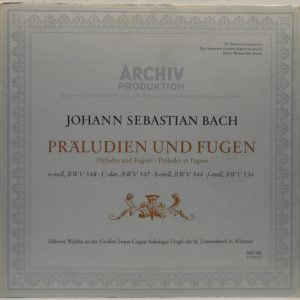Helmut Walcha J. S. Bach – Organ Works – Preludes and Fugues LP ARCHIV