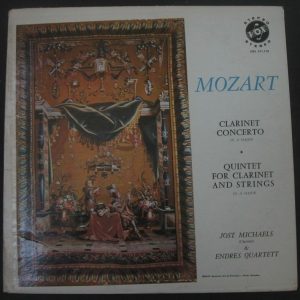 Mozart : Clarinet Concerto Jost Michaels , Endres Quartet , Reichert VOX lp