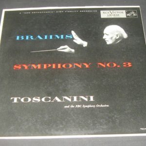 Toscanini – Brahms Symphony No. 3 RCA LM 1836 lp 1954 EX