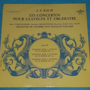 Bach – Harpsichord Concertos Beckensteiner , Veyron-Lacroix Erato LDE 3124 LP