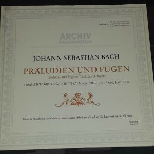 Bach Preludes And Fugues Helmut Walcha Archiv 198 306 lp EX