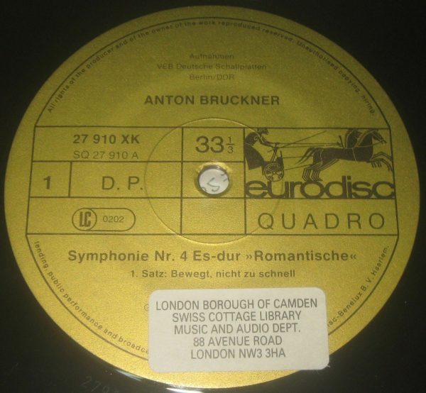 Bruckner Symphonies No. 4 / 7 Kurt Masur Eurodisc 27913 XGK 3 LP Box ...