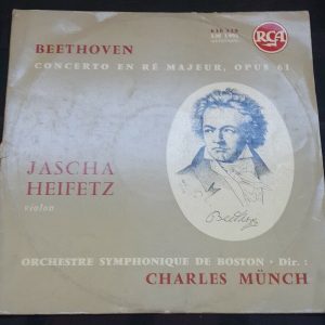 Heifetz – Munch Beethoven Violin Concerto RCA 630 320 ( LM 1992 ) lp 50’s