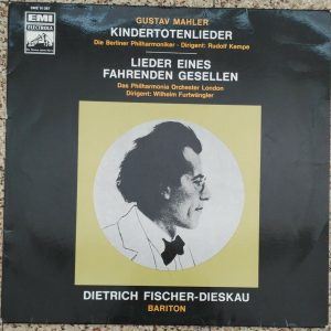 Mahler Kindertotenlieder Kempe Furtwangler Fischer-Dieskau ‎HMV Electrola lp