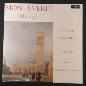 Monteverdi ‎- Madrigals Purcell Consort Of Voices – Burgess Argo ZRG 668 lp EX