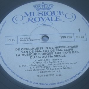 Flor Peeters – Organ Philips , Bull , Sweelinck Etc Archiv (Musique Royale) 2 LP