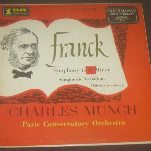 Franck Symphony In D Symphonic Variations Munch Joyce loondon Richmond B 19022