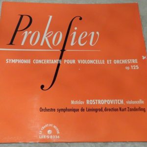 Rostropovich zanderling Prokofiev – Symphonie Concertante Le Chant Du Monde lp