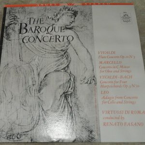 Bach Vivaldi Marcello Leo – Baroque Concerto Fasano Angel S-36153 USA lp EX