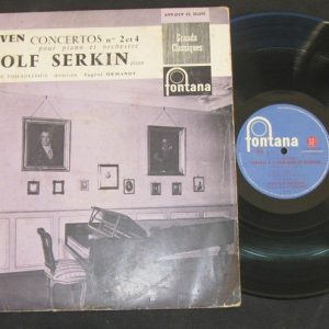 Beethoven – Concertos 2 / 4 for piano and orchestra SERKIN ORMANDY . Fontana lp