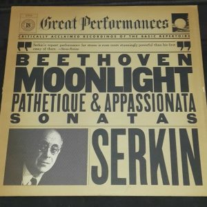 Beethoven , Serkin – Moonlight Pathetique Appassionata Sonatas CBS 37219 LP EX