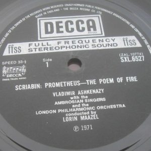 Decca SXL 6527 Scriabin Prometheus Poem / Piano Concerto Ashkenazy Maazel LP