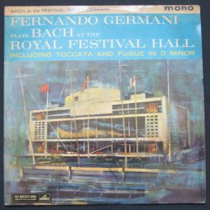 FERNANDO GERMANI Plays Bach at Royal Festival Hall EMI HMV lp Mono semi circle