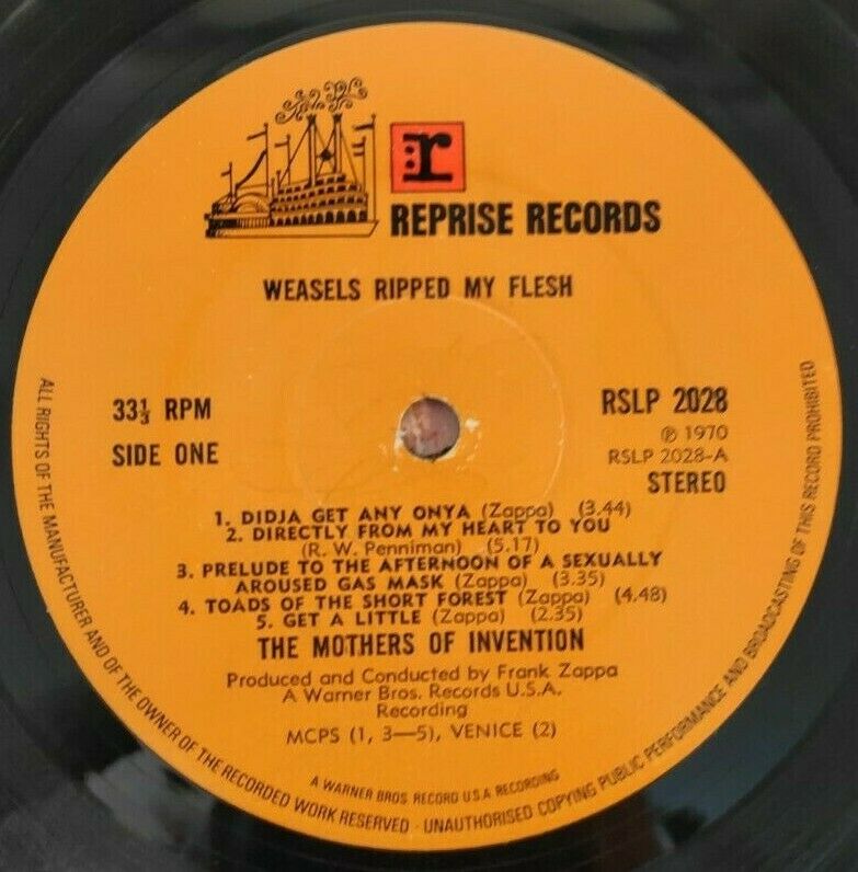 The Mothers Of Invention - Weasels Ripped My Flesh LP 1970 Prog Frank ...